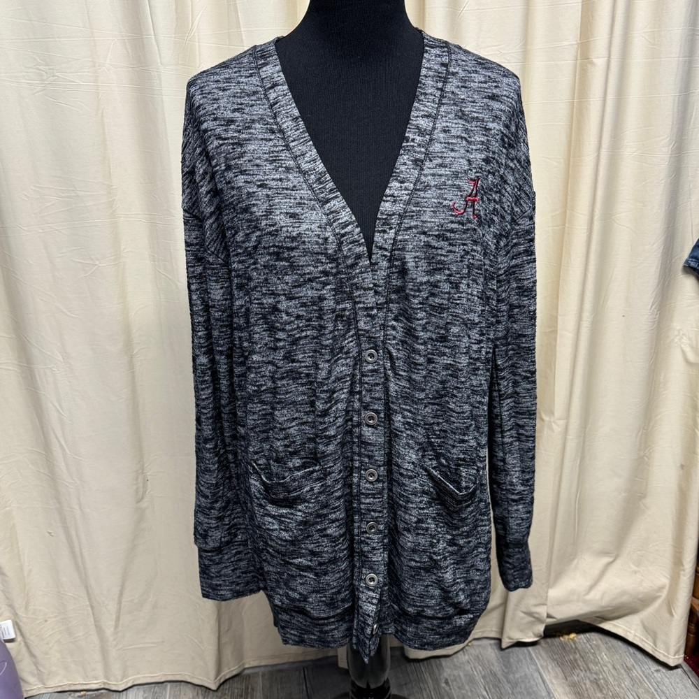 COLOSSEUM OWN THE STANDS “ALABAMA CRIMSON TIDE” SWEATER CARDIGAN LADIES LARGE